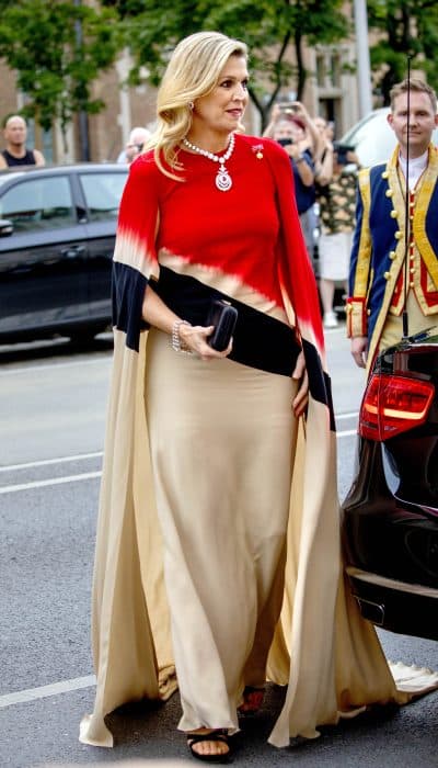 Kaftan met diagonaal dessin