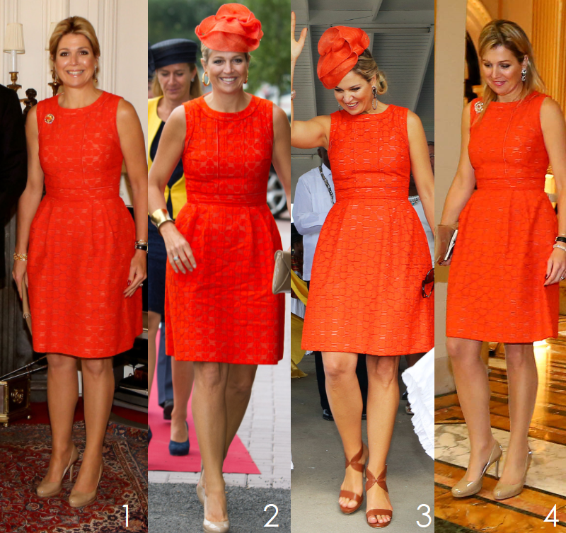 Máxima's favorieten: een oranje jurk NATAN - Modekoningin Máxima