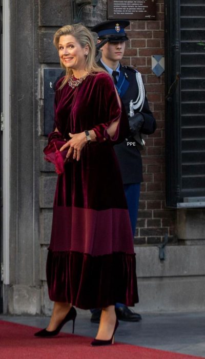 Fluwelen maxi-jurk van Zeus + Dione