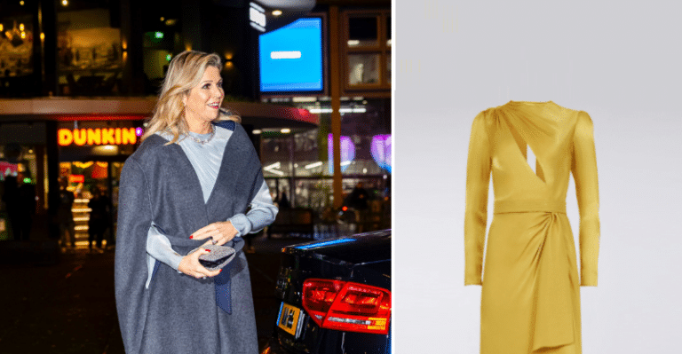 Máxima draagt jurk met hoge split tijdens contraprestatie