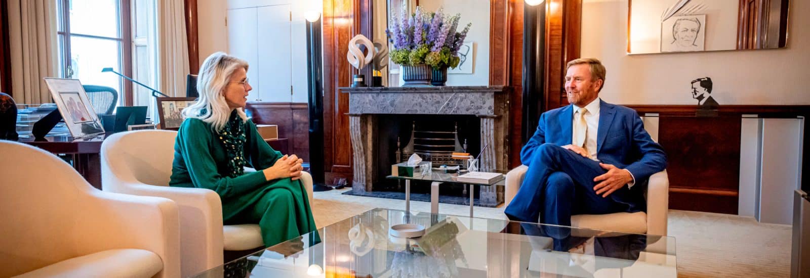 Portretten werkkamer koning
