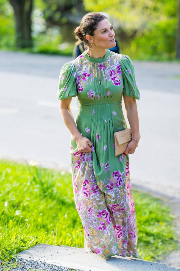 Victoria jurk groen bloemen