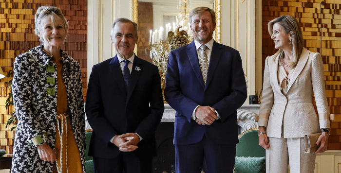 Máxima ontvangst Canadese premier NAVO-top