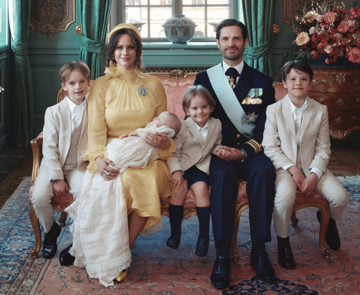 Gezin Carl Philip en Sofia, doop prinses Ines