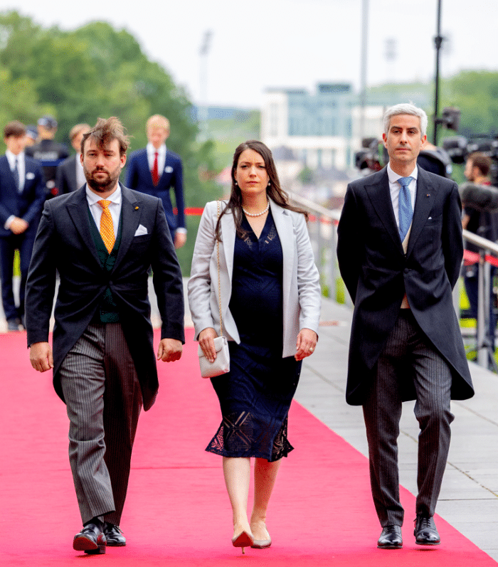Prins Sébastien, prinses Alexandra en Nicolas Bagory Nationale Feestdag 2025