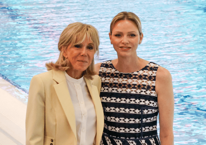 Charlène Brigitte Macron pool