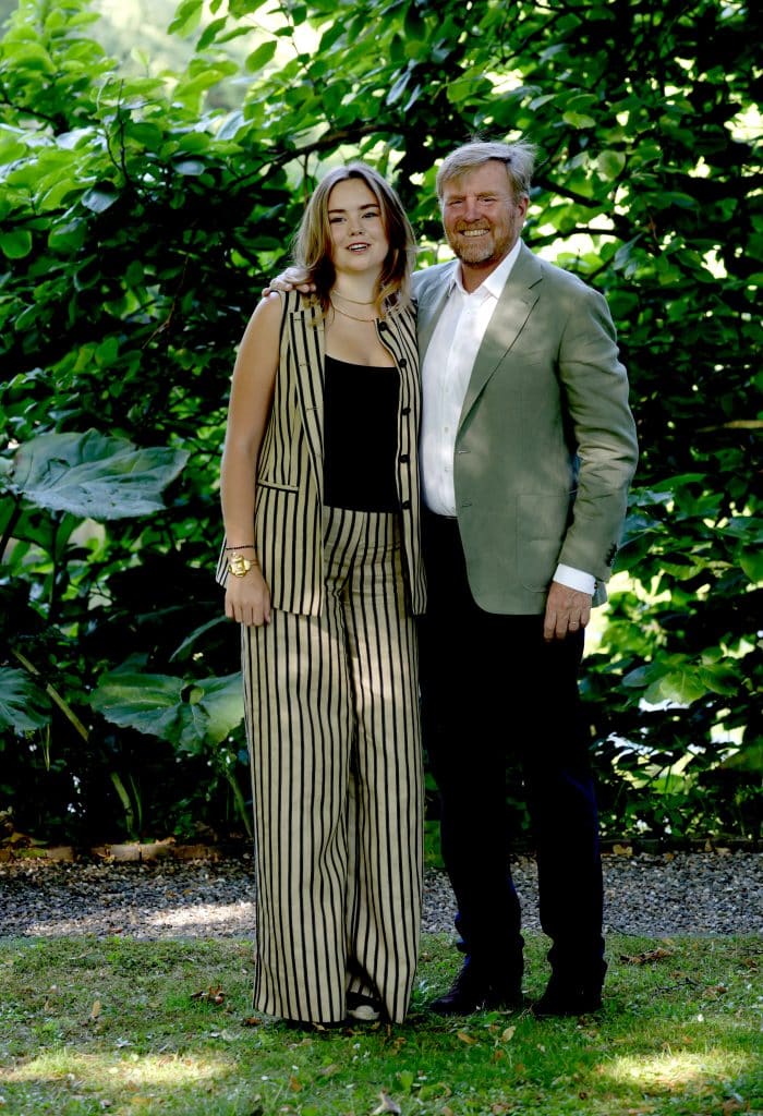 Prinses Ariane met haar vader koning Willem-Alexander