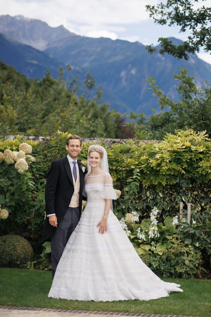 Officiële huwelijksfoto prinses Marie Caroline en Leopoldo Maduro Vollmer