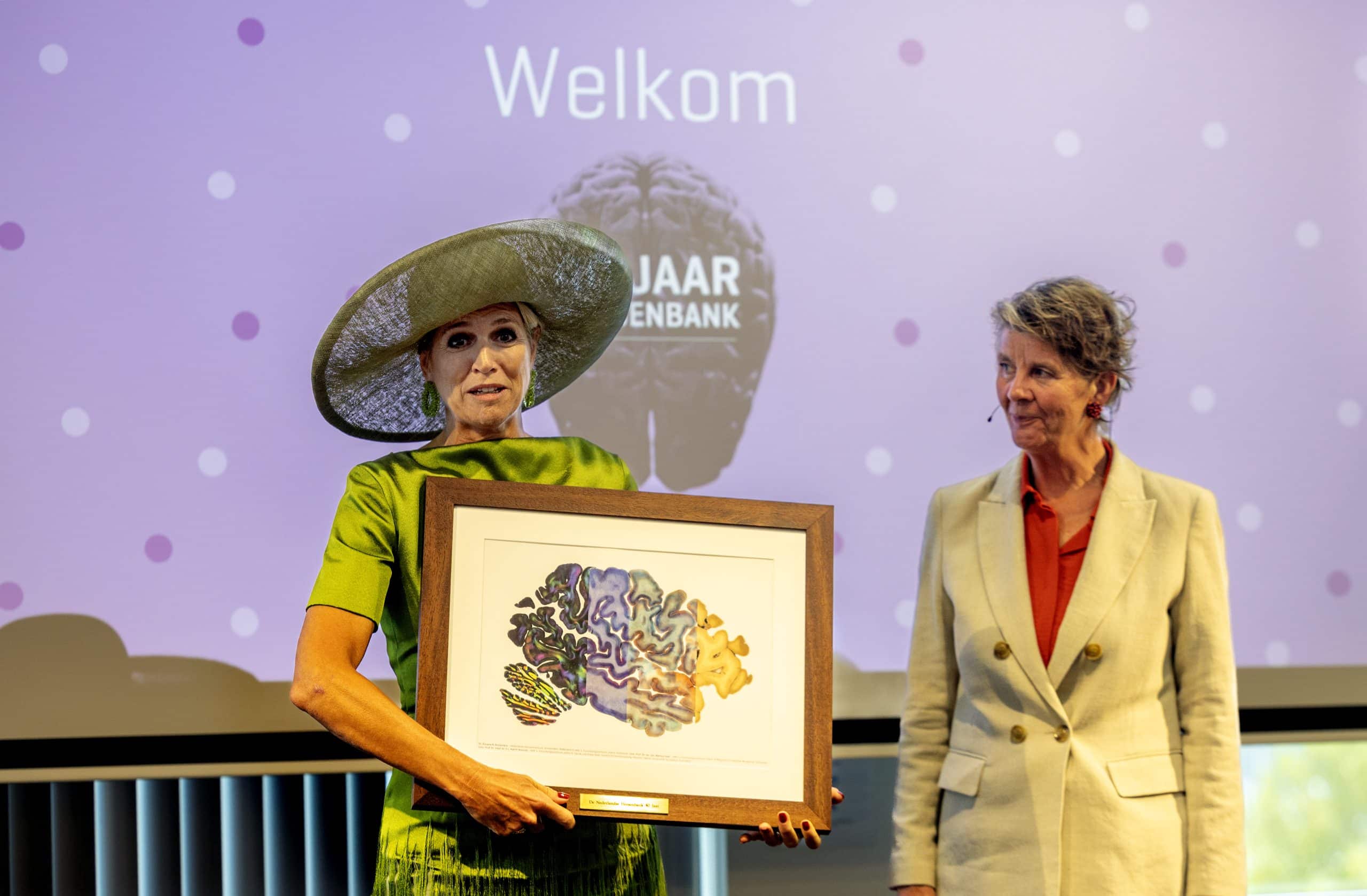 Máxima’s New Dress at Anniversary Brain Bank Event