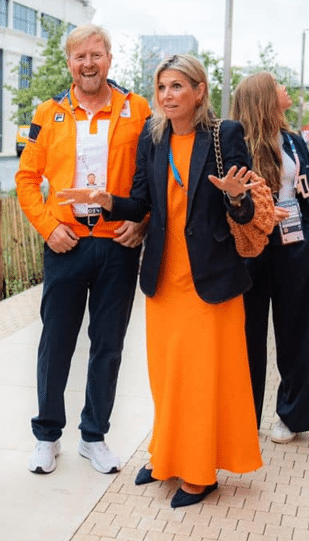 Oranje maxi-jurk
