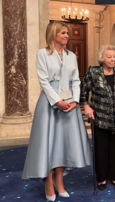 Lichtblauwe midi-rok van Natan