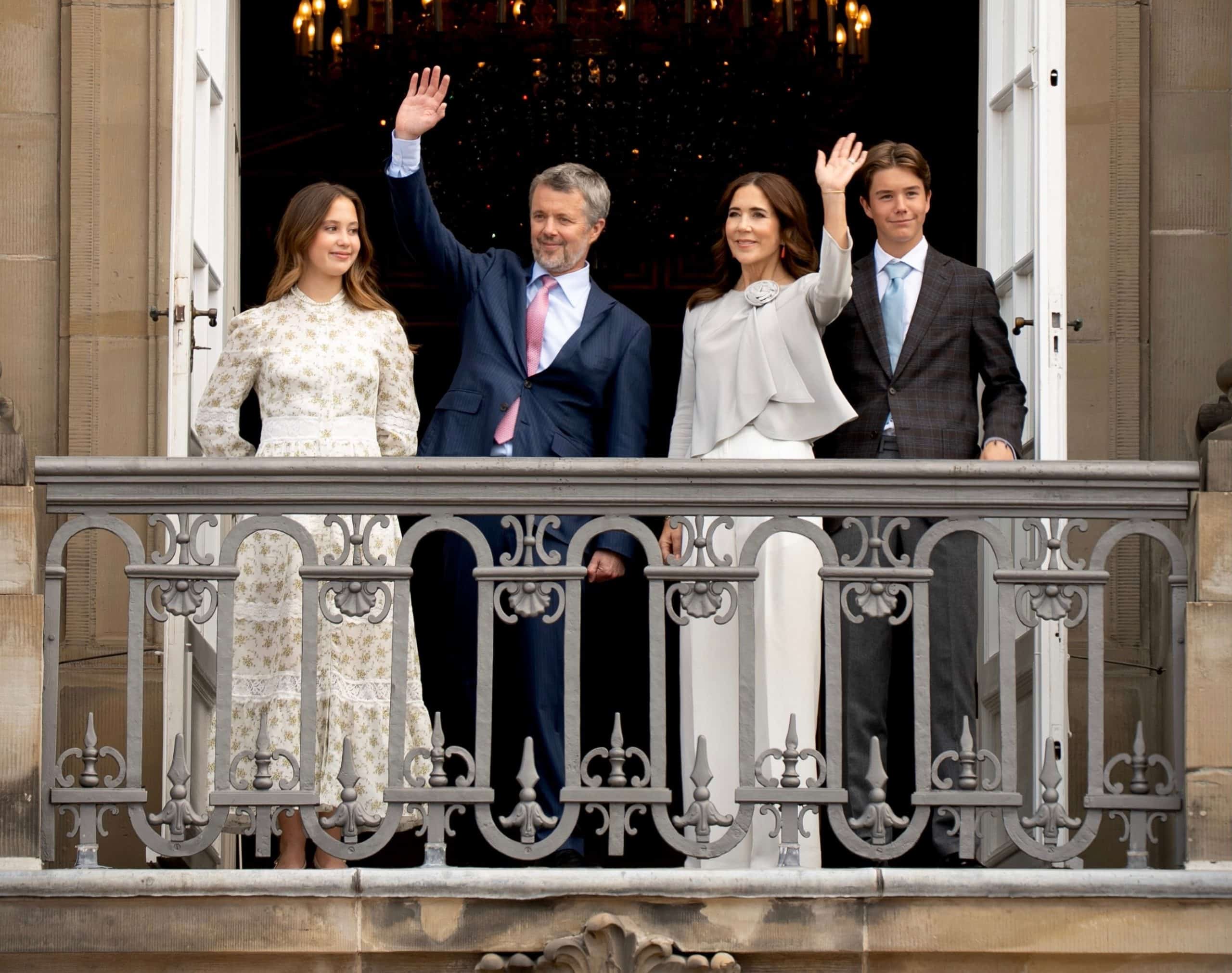 Koning Frederik viert verjaardag met koninklijke familie