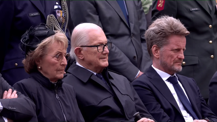 Margriet, Pieter en Pieter-Christiaan bij herdenking op de Grebbeberg