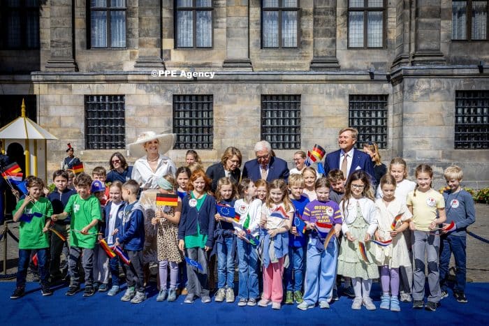 Queen Maxima and King Willem-Alexander and Federal President of Germany Frank-Walter Steinmeier and Elke Budenbender ADEL ROYALS MONACHY KONIGLICH ROYAUX ROYALTY QUEEN PRINCESS KING