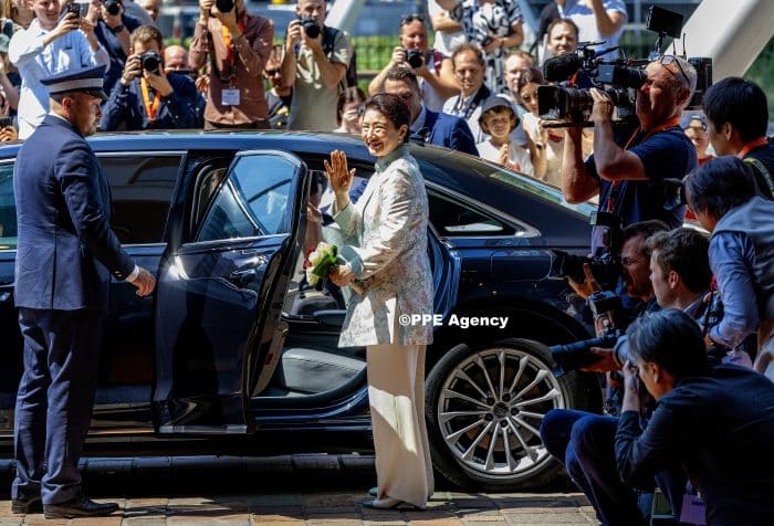 Queen Maxima and King Willem-Alexander with Emperor Naruhito of Japan and Empress Masako ADEL ROYALS MONACHY KONIGLICH ROYAUX ROYALTY QUEEN PRINCESS KING
