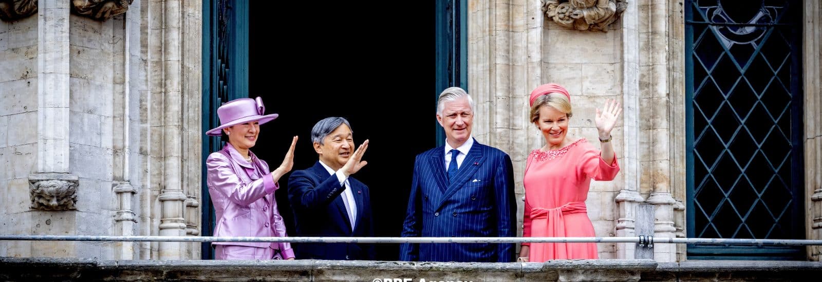 Queen Mathilde of Belgium, Japanese Emperor Naruhito, King Philippe - Filip of Belgium and Japanese Empress Masak ADEL ROYALS MONACHY KONIGLICH ROYAUX ROYALTY QUEEN PRINCESS KING
