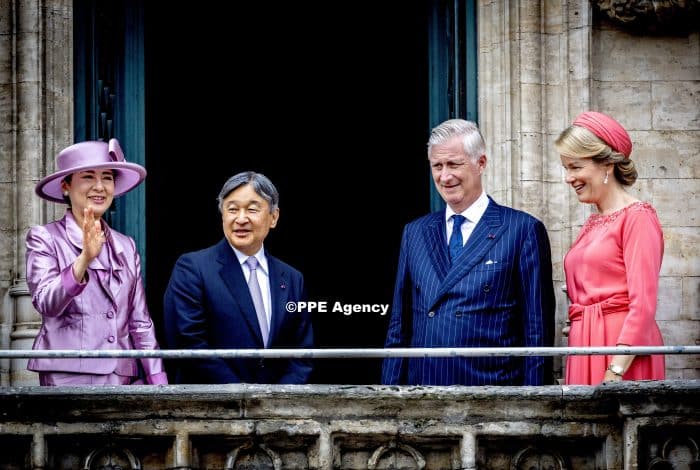 Queen Mathilde of Belgium, Japanese Emperor Naruhito, King Philippe - Filip of Belgium and Japanese Empress Masak ADEL ROYALS MONACHY KONIGLICH ROYAUX ROYALTY QUEEN PRINCESS KING