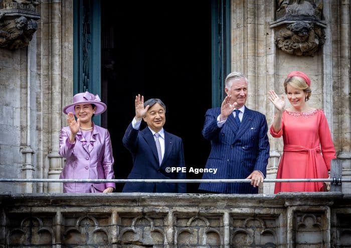 Queen Mathilde of Belgium, Japanese Emperor Naruhito, King Philippe - Filip of Belgium and Japanese Empress Masak ADEL ROYALS MONACHY KONIGLICH ROYAUX ROYALTY QUEEN PRINCESS KING