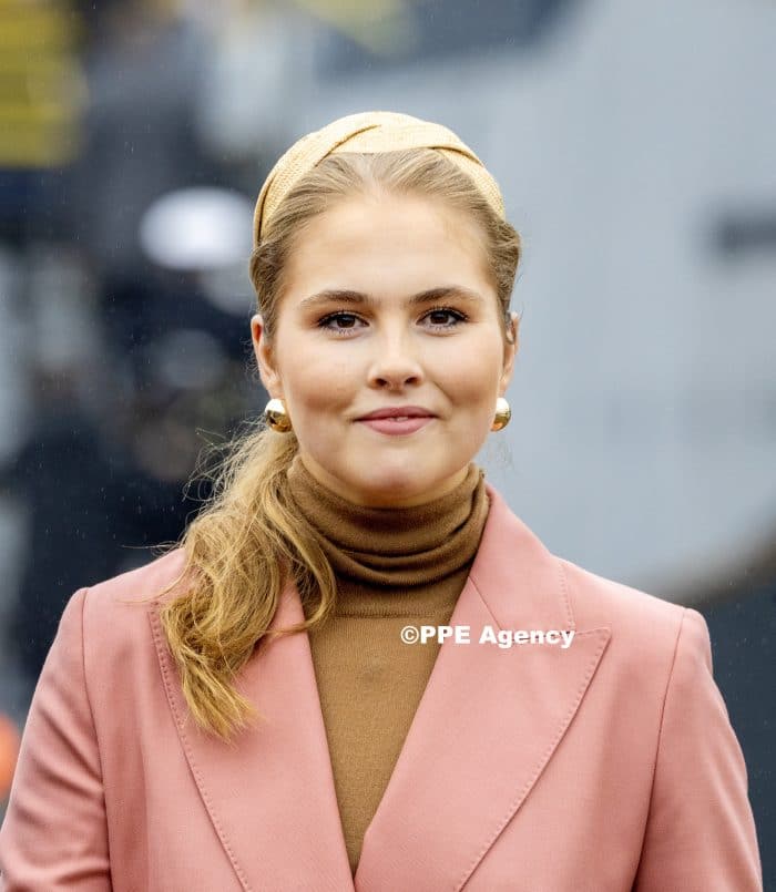 Princess Amalia attend the christening of the Combat Support Ship Den Helder in Vlissingen. . ADEL ROYALS MONACHY KONIGLICH ROYAUX ROYALTY QUEEN PRINCESS