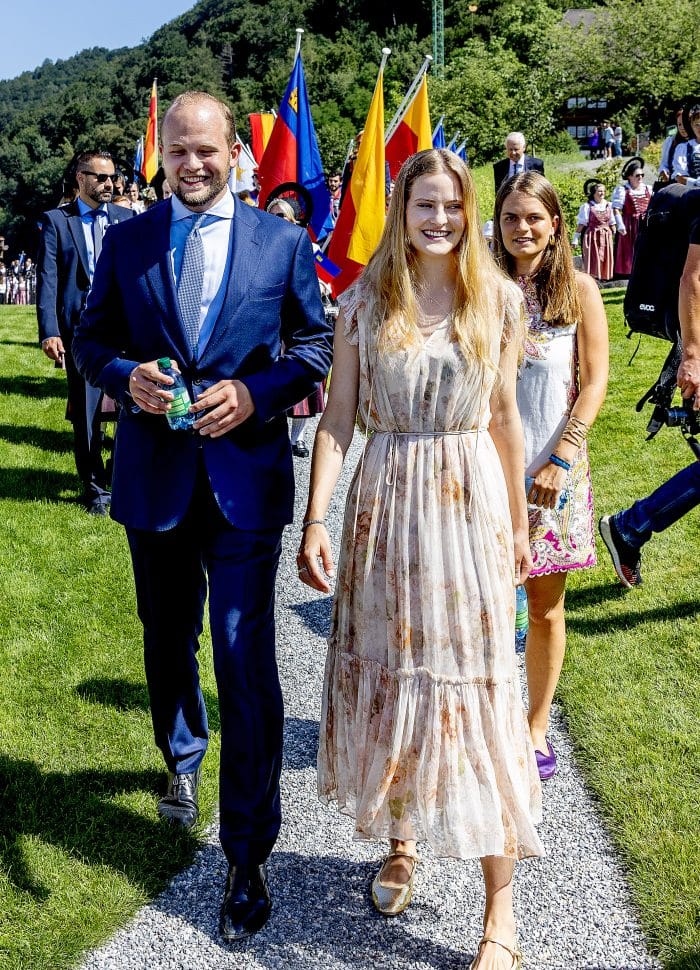 Royal family of Liechtenstein at the national day celebrations in Vaduz, Liechtenstein. ADEL ROYALS MONACHY KONIGLICH ROYAUX ROYALTY
