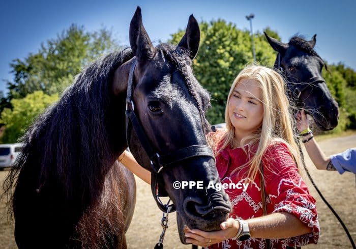 Princess Amalia attended the opening of the 2026 FEI World Championships in Aachen. ADEL ROYALS MONACHY KONIGLICH ROYAUX ROYALTY QUEEN PRINCESS KING