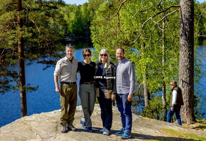 Queen Mary and King Frederik and Prince Haakon and Princess Mette-Marit in Ulsrudvann ADEL ROYALS MONACHY KONIGLICH ROYAUX ROYALTY