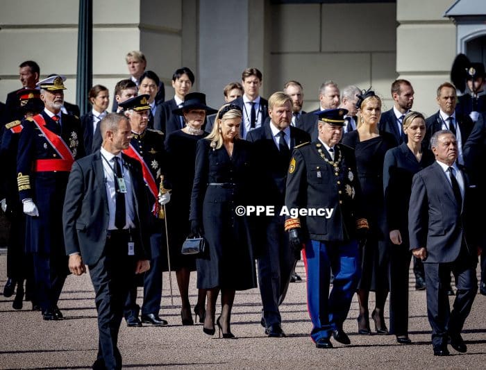 Funeral of King Harald of Norway at the Dom cathedral in Oslo. ADEL ROYALS MONACHY KONIGLICH ROYAUX ROYALTY QUEEN PRINCESS KING PRINCE © RHC by Nieboer/PPE.ADEL ROYALS MONACHY KONIGLICH ROYAUX ROYALTY QUEEN PRINCESS KING